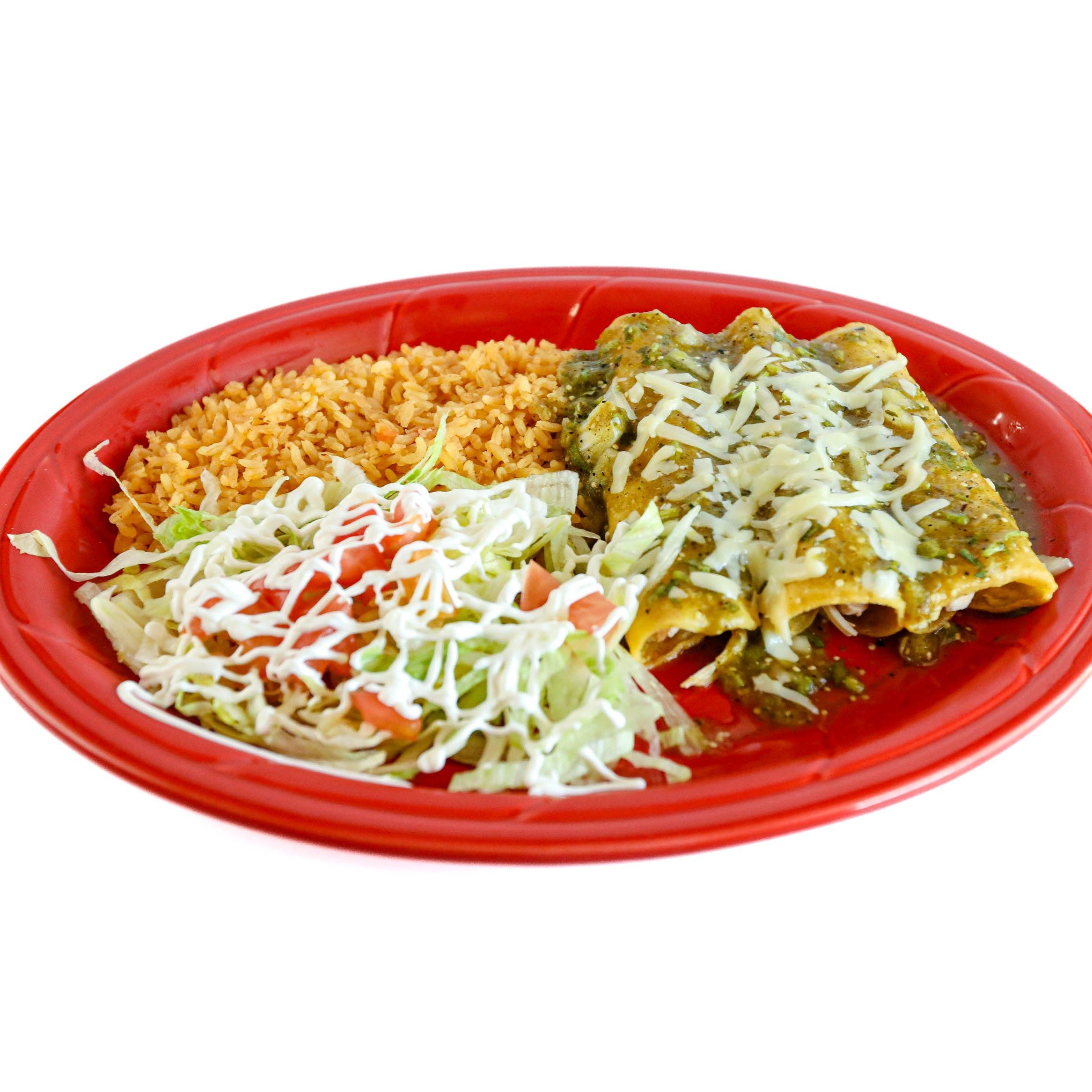 Enchiladas Verdes.